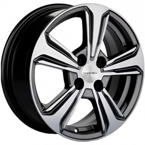 Khomen KHW 1502 6x15 4*100 ET45 DIA56.6 Black Литой
